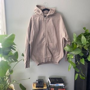 Oversized zip up sweatshirt